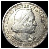 1893 Silver Columbian Expo Half Dollar NEARLY  UN