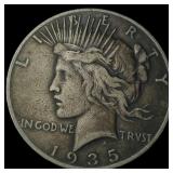1935 Silver Peace Dollar NEARLY UNCIRCULATED