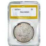1878-S Morgan Silver Dollar PGA MS63
