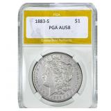 1883-S Morgan Silver Dollar PGA AU58