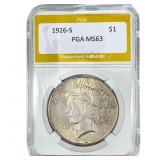 1926-S Silver Peace Dollar PGA MS63