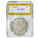 1904-O Morgan Silver Dollar PGA MS63