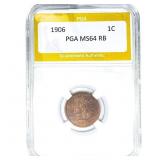 1906 Indian Head Cent PGA MS64 RB