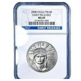 2008 $100 Platinum Eagle NGC MS69