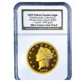 1849 Pattern Double Eagle 1oz NGC G Ultra Cameo Pr