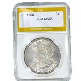 1900 Morgan Silver Dollar PGA MS65