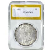 1885 Morgan Silver Dollar PGA MS65