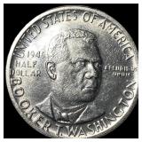 1946 Silver Booker T. Washington Half Dollar  GEM