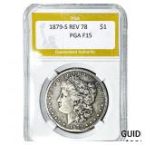 1879-S Morgan Silver Dollar PGA F15