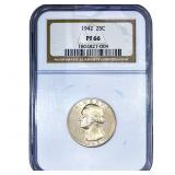 1942 Washington Silver Quarter NGC PF66