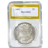 1889 Morgan Silver Dollar PGA MS65