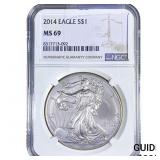 2014 Silver Eagle NGC MS69