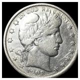 1908-O Silver Barber Half Dollar CLOSELY  UNCIRCU