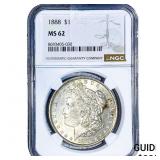 1888 Morgan Silver Dollar NGC MS62