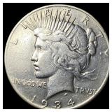 1934-S Silver Peace Dollar LIGHTLY CIRCULATED LIG