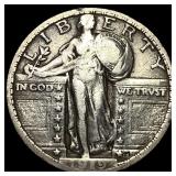 1919 Silver Standing Liberty Quarter NEARLY UNCI