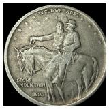 1925 Silver Half Dollar Stone Mountain CLOSELY UNC