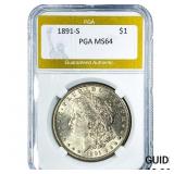 1891-S Morgan Silver Dollar PGA MS64
