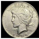1925-S Silver Peace Dollar NEARLY UNCIRCULATED