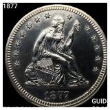 1877 Seated Liberty Quarter GEM PROOF CAM