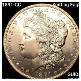 1891-CC Spitting Eagle Morgan Silver Dollar CHOICE