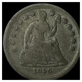 1856 Silver Half Dime LIGHTLY CIRCULATED