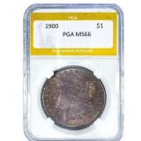 1900 Morgan Silver Dollar PGA MS66