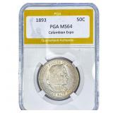 1893 Columbian Expo Half Dollar PGA MS64