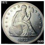 1872 Seated Liberty Dollar CLOSELY UNCIRCULATED
