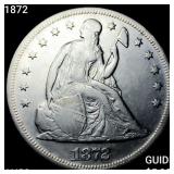 1872 Seated Liberty Dollar CLOSELY UNCIRCULATED