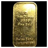 Swiss Bank Corporation 1/3 oz .9999 Fine Gold Ba