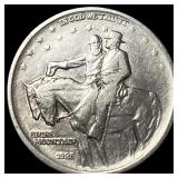 1925 Silver Stone Mountain Half Dollar LIGHTLY C