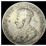 1936 Canada Silver 25 Cents LIGHTLY CIRCULATED L