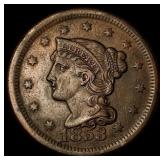 1853 Braided Hair Large Cent CHOICE AU CHOICE AU