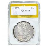 1897 Morgan Silver Dollar PGA MS64