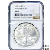 2000 Silver Eagle NGC MS68 Millenium Set