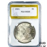 1921 Morgan Silver Dollar PGA MS66