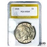 1926 Silver Peace Dollar PGA MS64