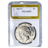 1927-S Silver Peace Dollar PGA MS63