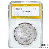 1891-S Morgan Silver Dollar PGA MS63