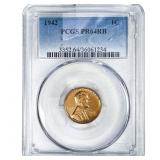 1942 Wheat Cent PCGS PR64 RB