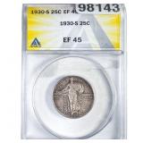 1930-S Standing Liberty Quarter ANACS EF45