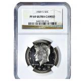 1969-S Kennedy Half Dollar NGC PF69 Ultra Cameo