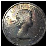 1958 Canada Silver Dollar British Columbia  UNCIR