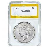 1885-S Morgan Silver Dollar PGA MS63