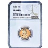 1956 Wheat Cent NGC PF68 RD
