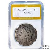 1900-O/CC Morgan Silver Dollar PGA F12