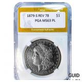 1879-S REV 78 Morgan Silver Dollar PGA MS63 PL