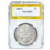 1886-S Morgan Silver Dollar PGA MS63