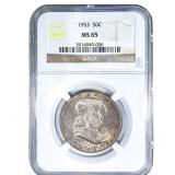 1953 Franklin Half Dollar NGC MS65